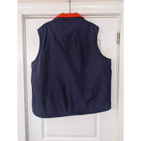 L.L. Bean Men’s Fleece Lined Full Zip Vest Blue Orange 0WY07 Size XL - Picture 6 of 6